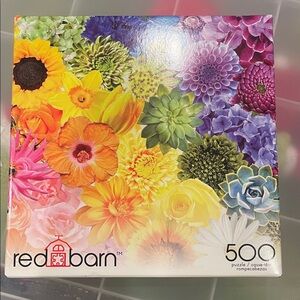 Red Barn 500-Piece Floral Puzzle